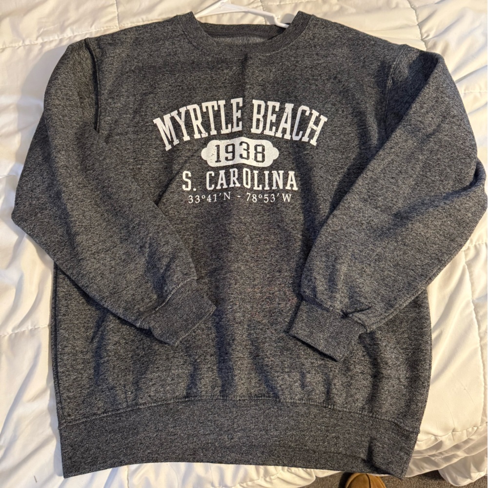 Gray Myrtle Beach Graphic Crewneck